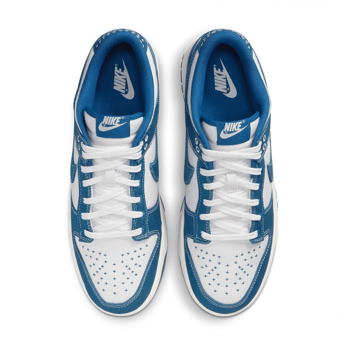 Nike Dunk Low “Indigo Embroidery” – Denim Bleu & Blanc Cassé
